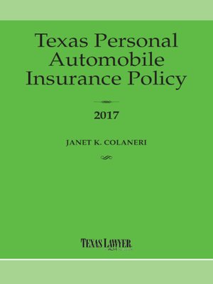 cover image of Texas Personal Automobile Insurance Policy